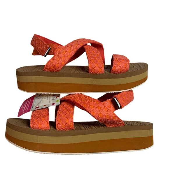 LUKEES‎ by MUK LUKS Women's Slingback Sandals Papaya Orange - Picture 2 of 2